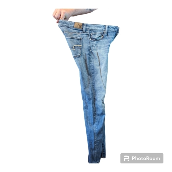 American Eagle Straight Leg SUPER STRETCH Skinny Jeans SZ 12 x-long - Picture 4 of 9
